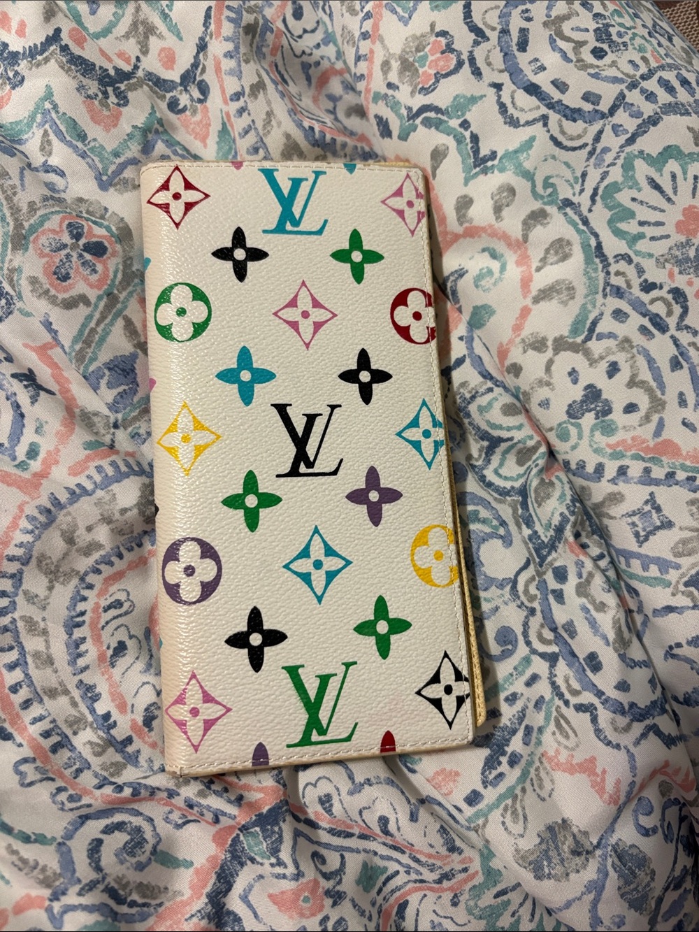 Louis Vuitton White Multicolor Monogram Wallet
